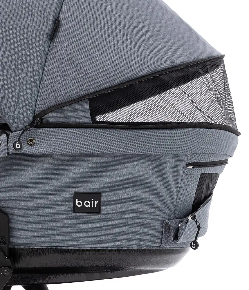 Коляска 2 в 1 Bair Kiwi Plus ECO Soft BKP-218 серый